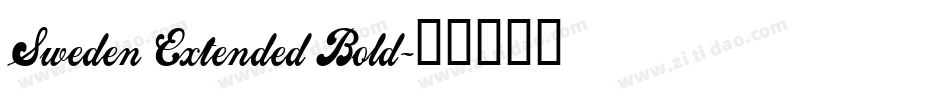 Sweden Extended Bold字体转换